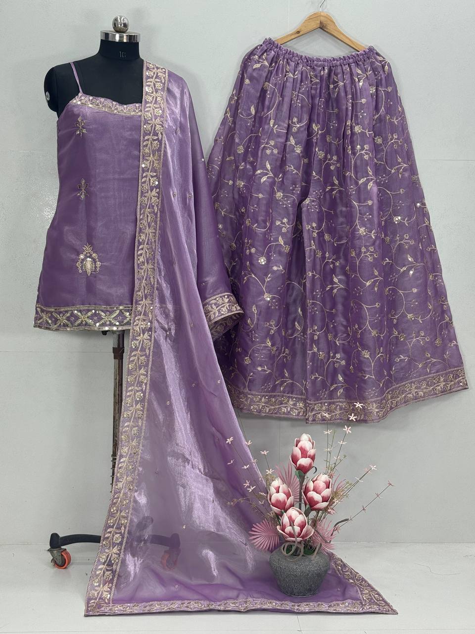 Heavy Sharara set 3 piece