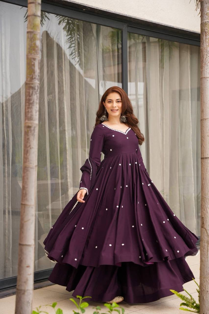 Anarkali duppata with palazzo set