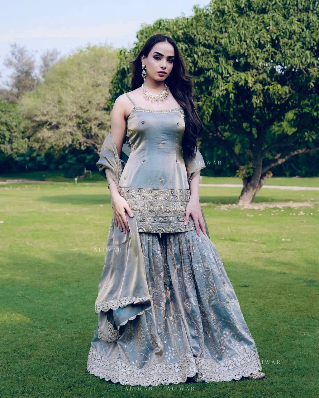 Heavy Sharara set 3 piece