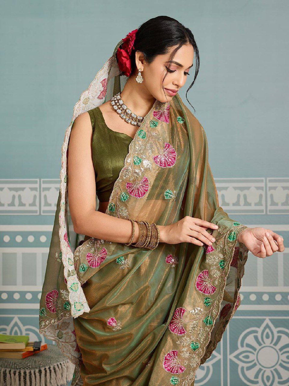 Fendy soft net saree