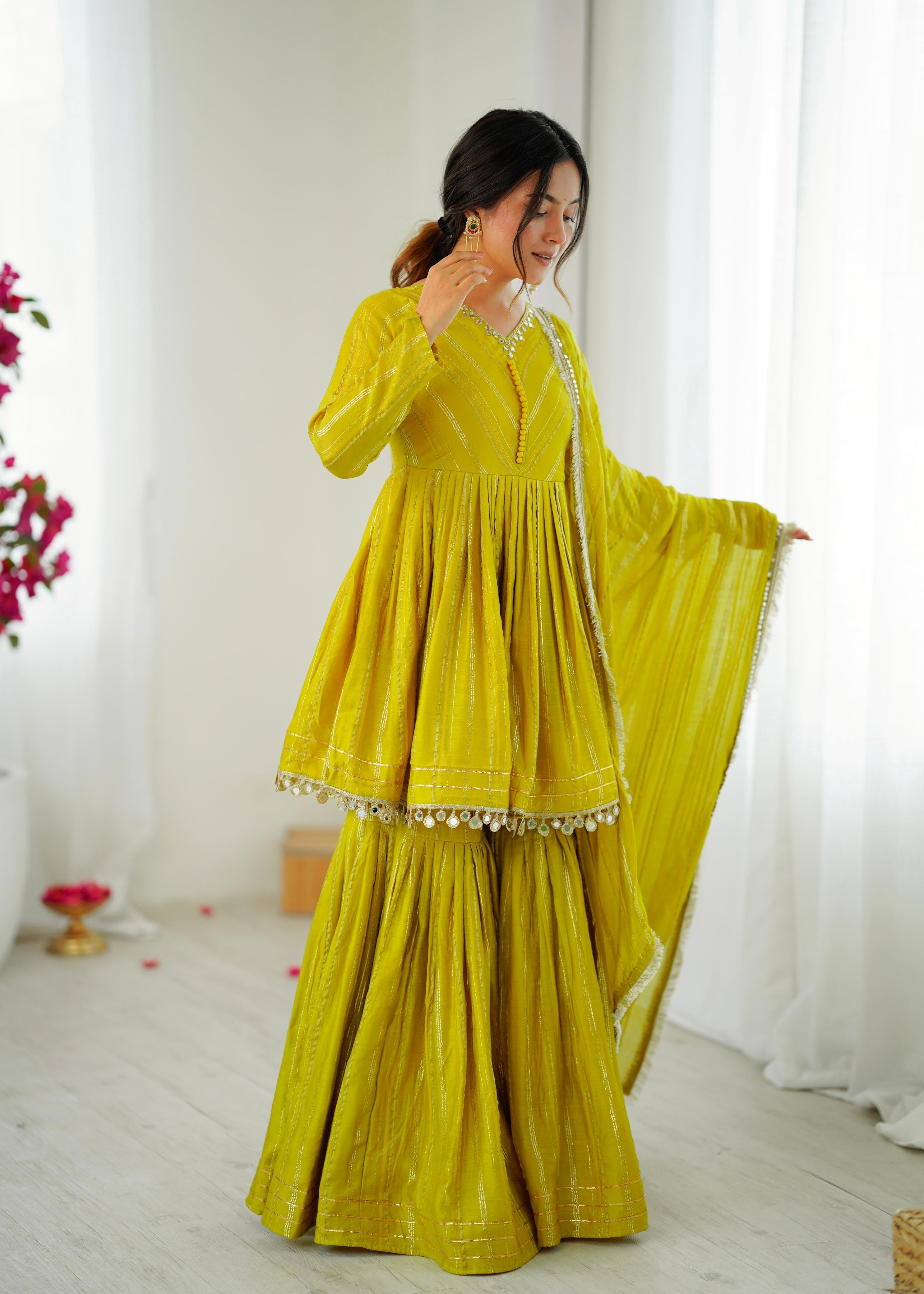 Leheriya Sharara Set 3 piece