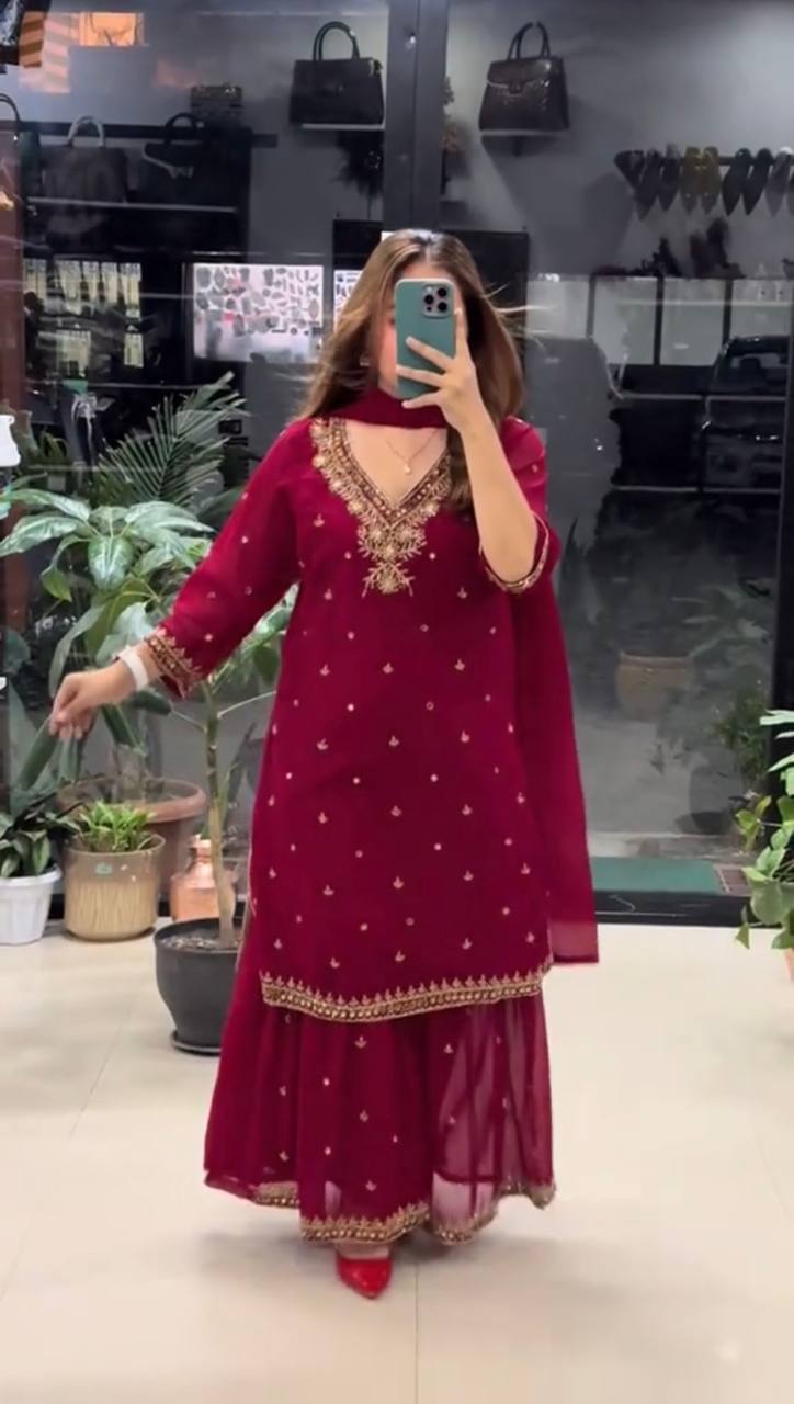 Sharara suit set 3 piece