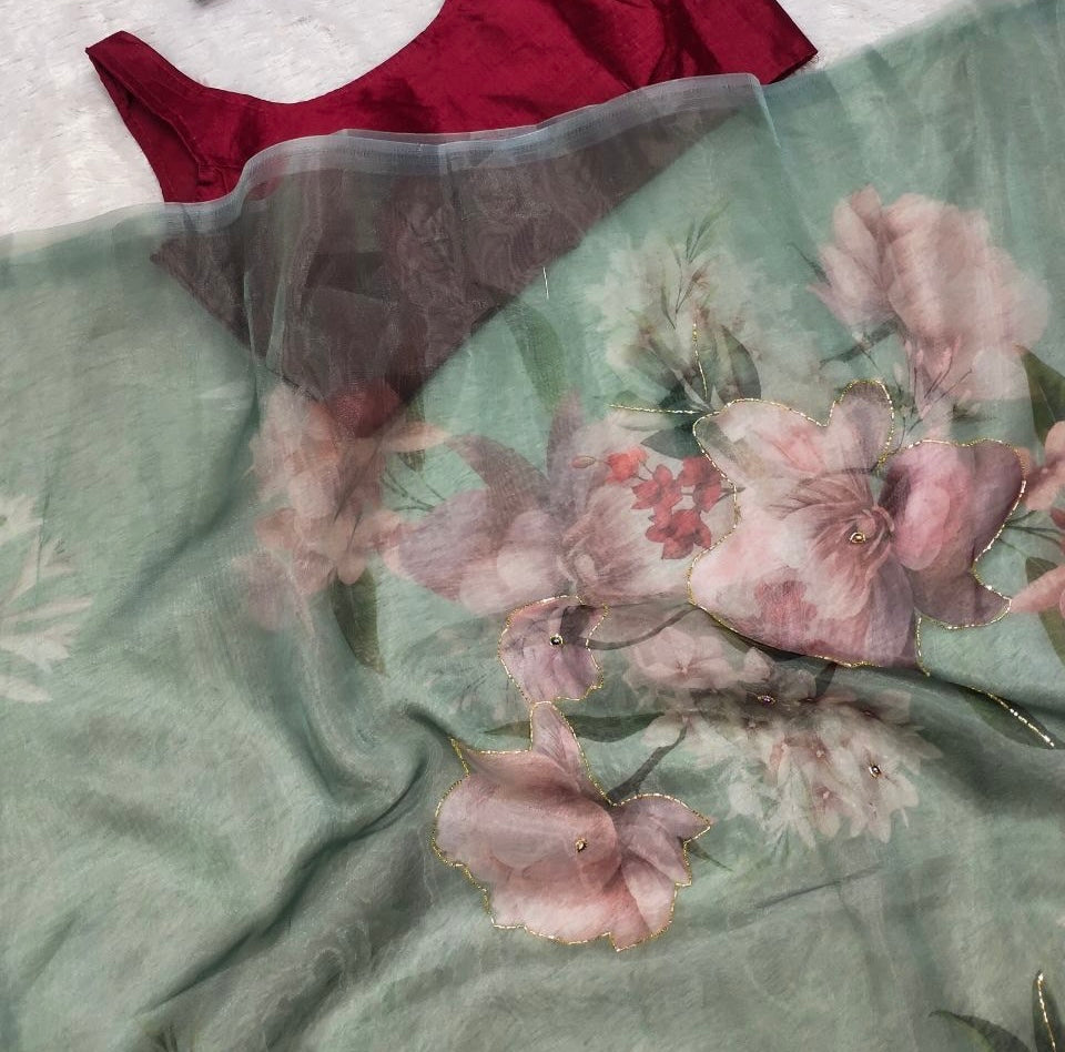 Printed Organza Sarees