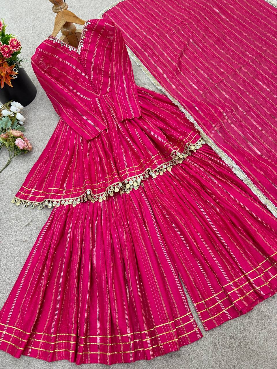 Leheriya Sharara Set 3 piece