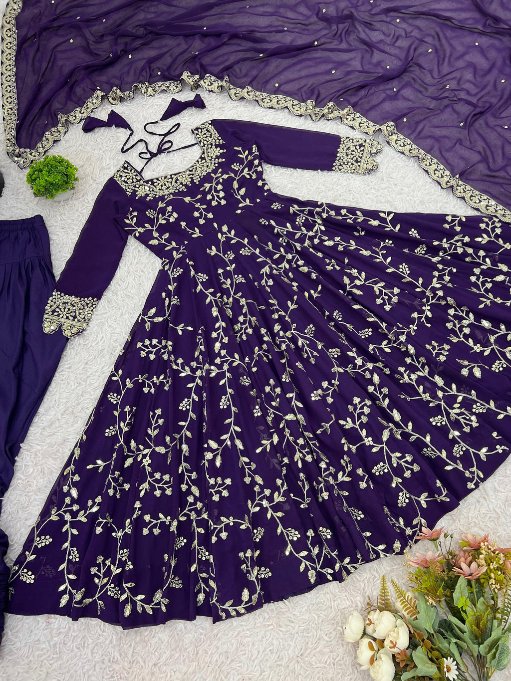 Heavy work Anarkali set