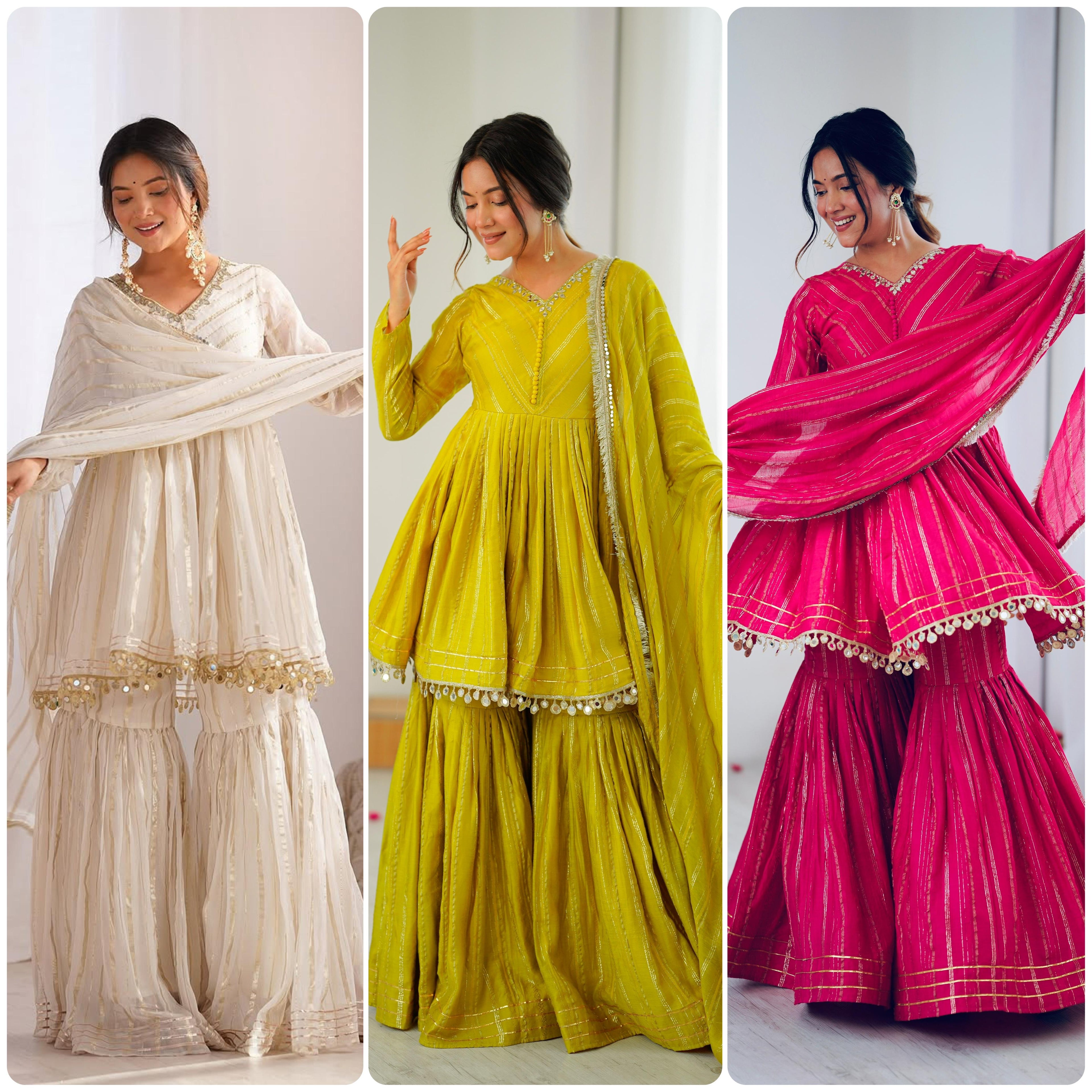 Leheriya Sharara Set 3 piece