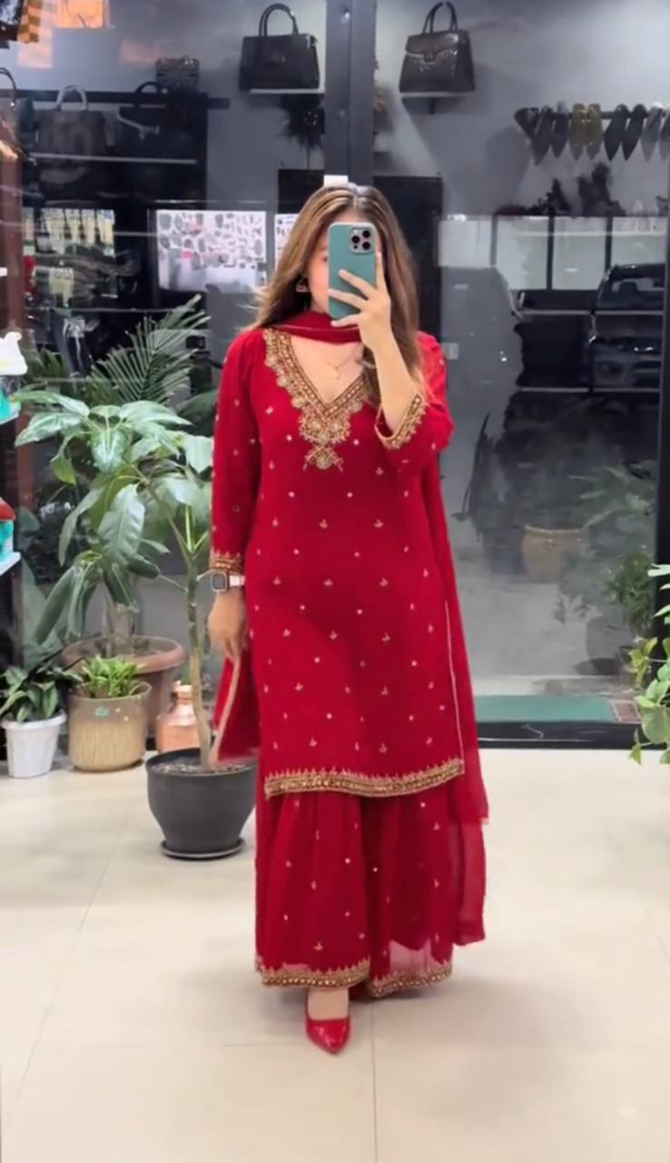 Sharara suit set 3 piece