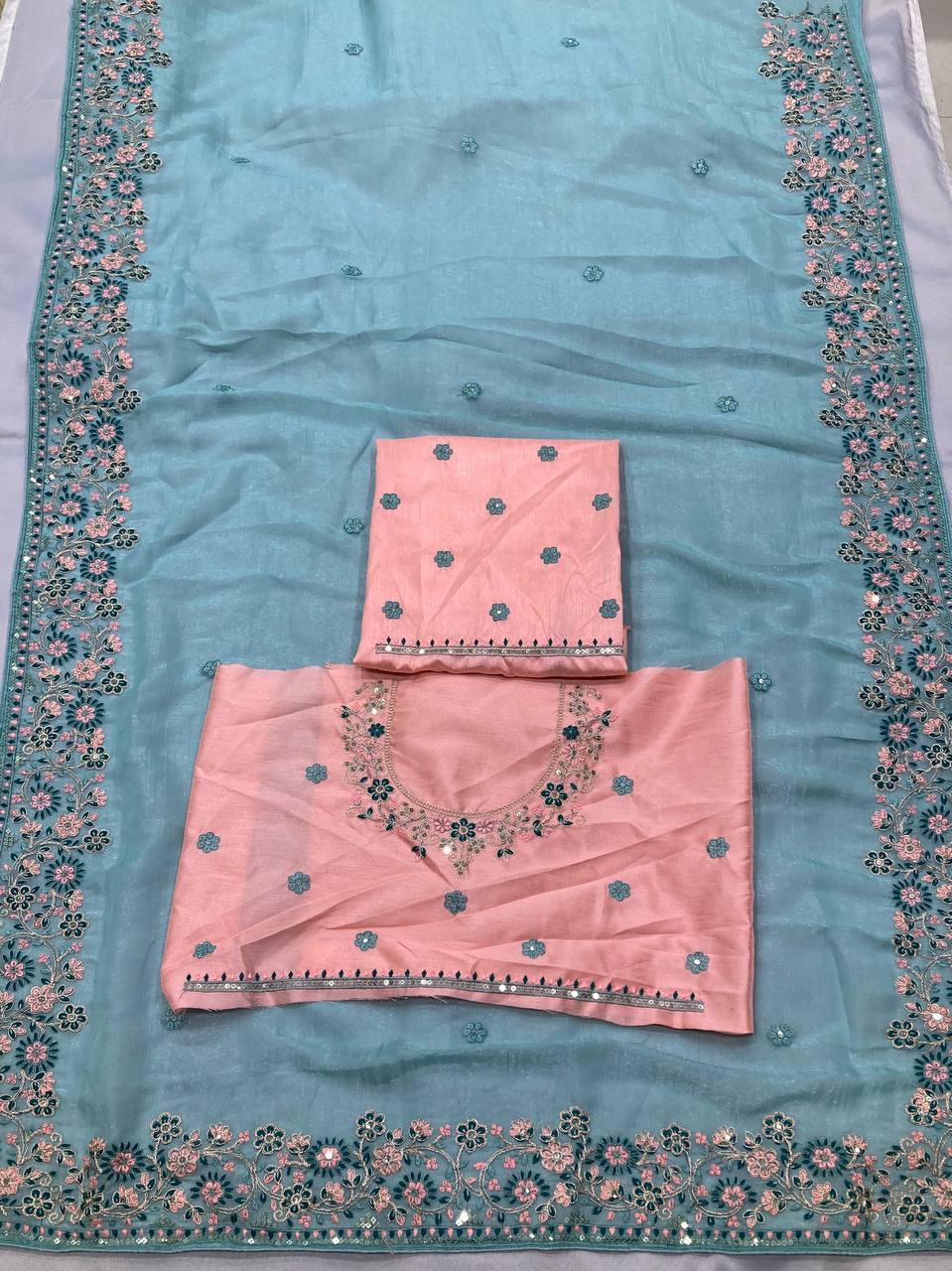 Embroided saree