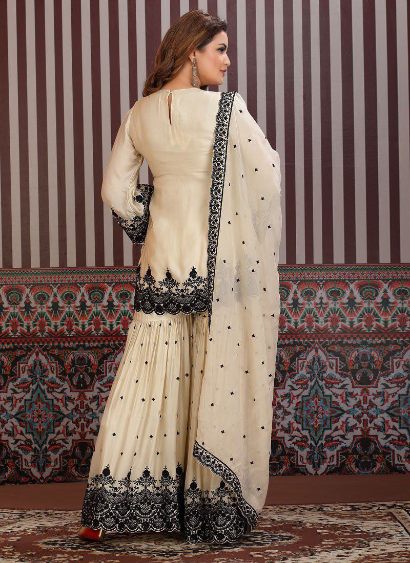 Embroidered Sharara set