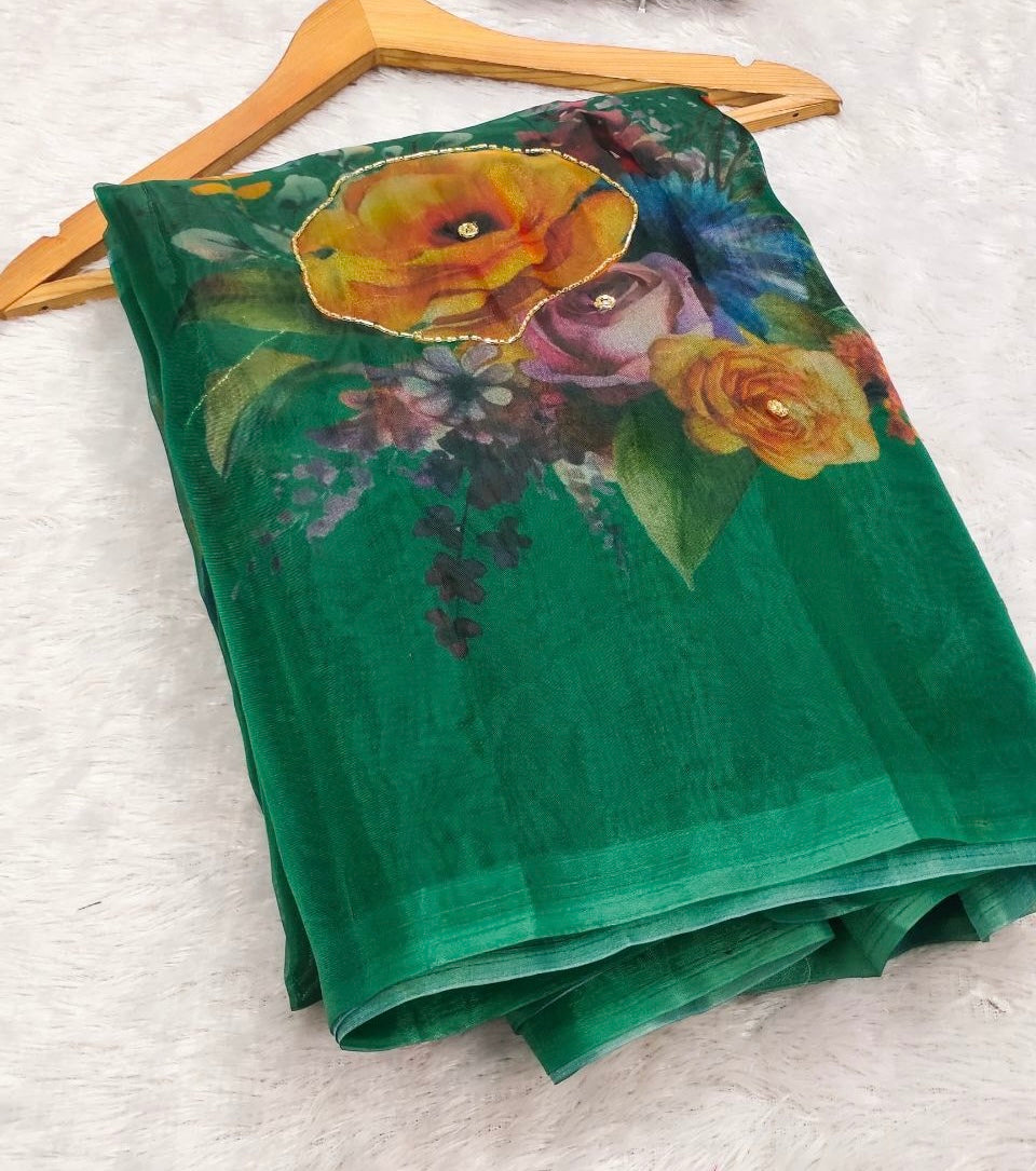 Printed Organza Sarees