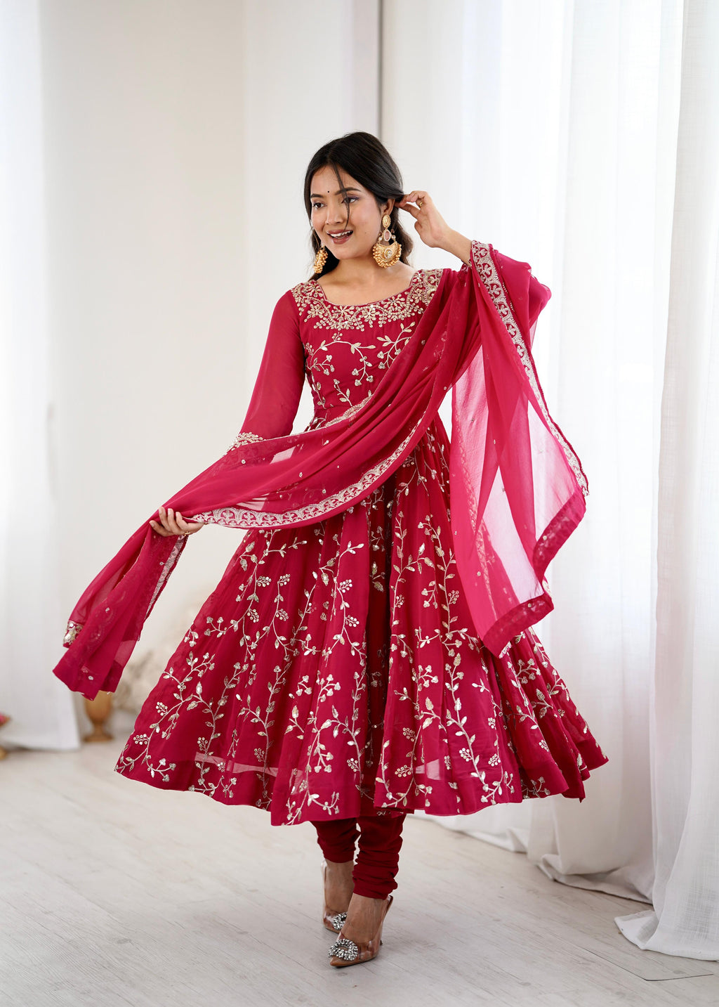 Heavy work Anarkali set