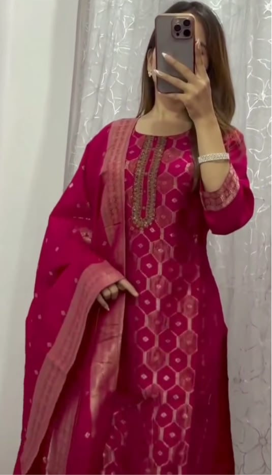Banarasi straight kurta set