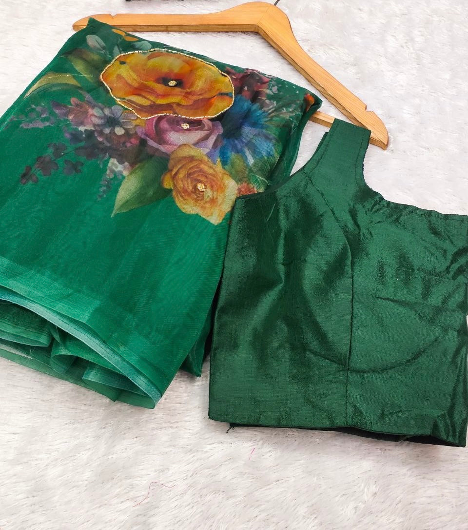 Printed Organza Sarees