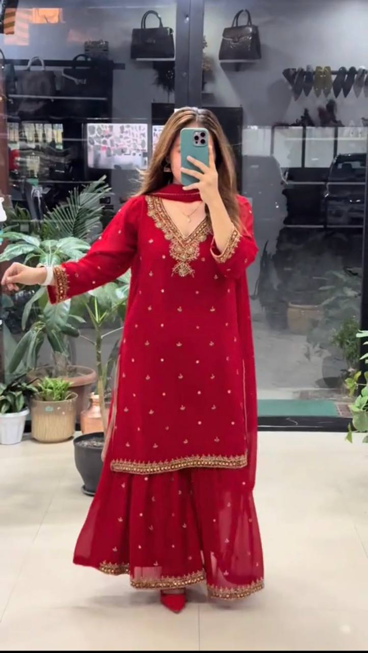 Sharara suit set 3 piece