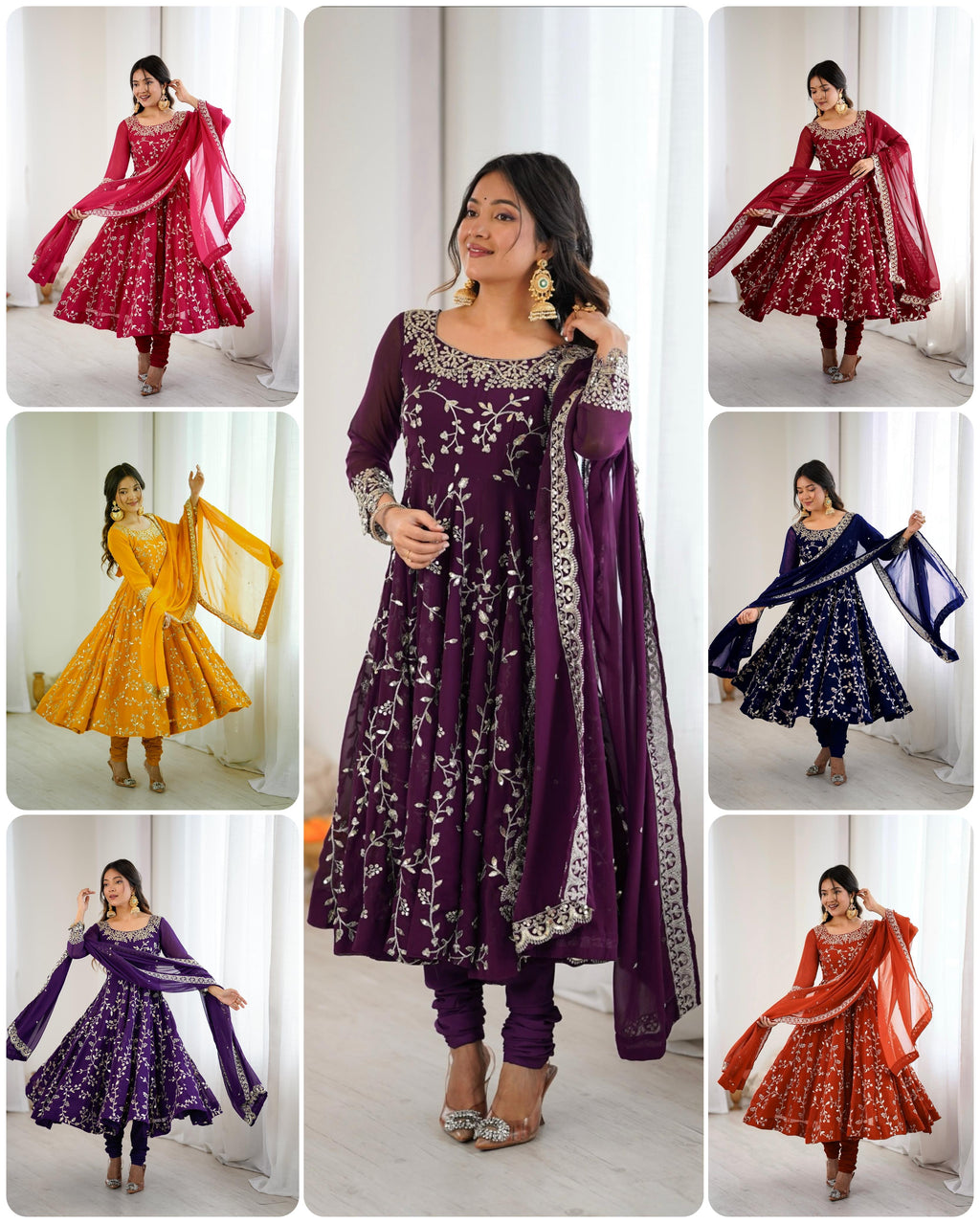 Heavy work Anarkali set