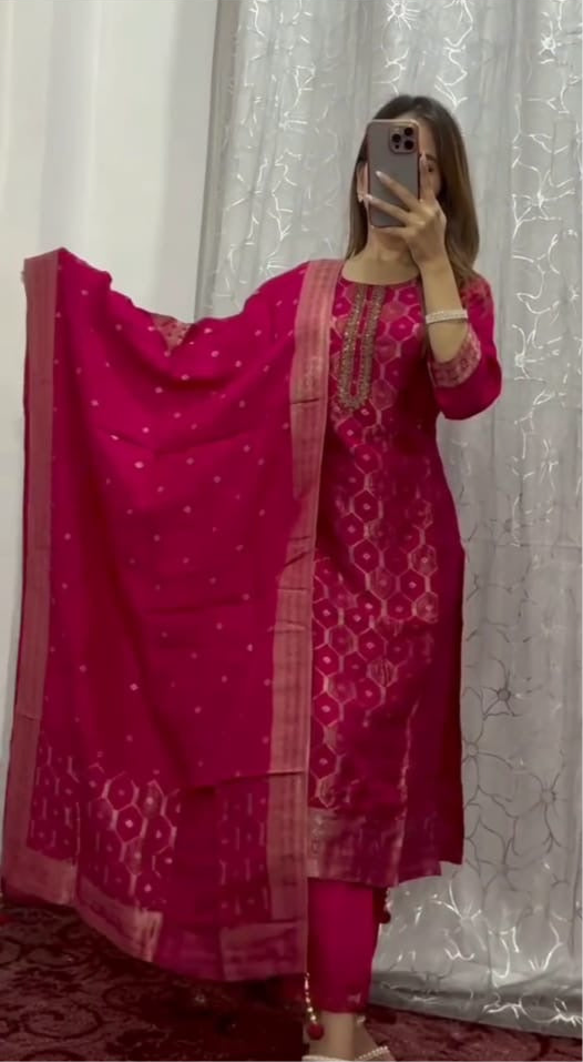 Banarasi straight kurta set