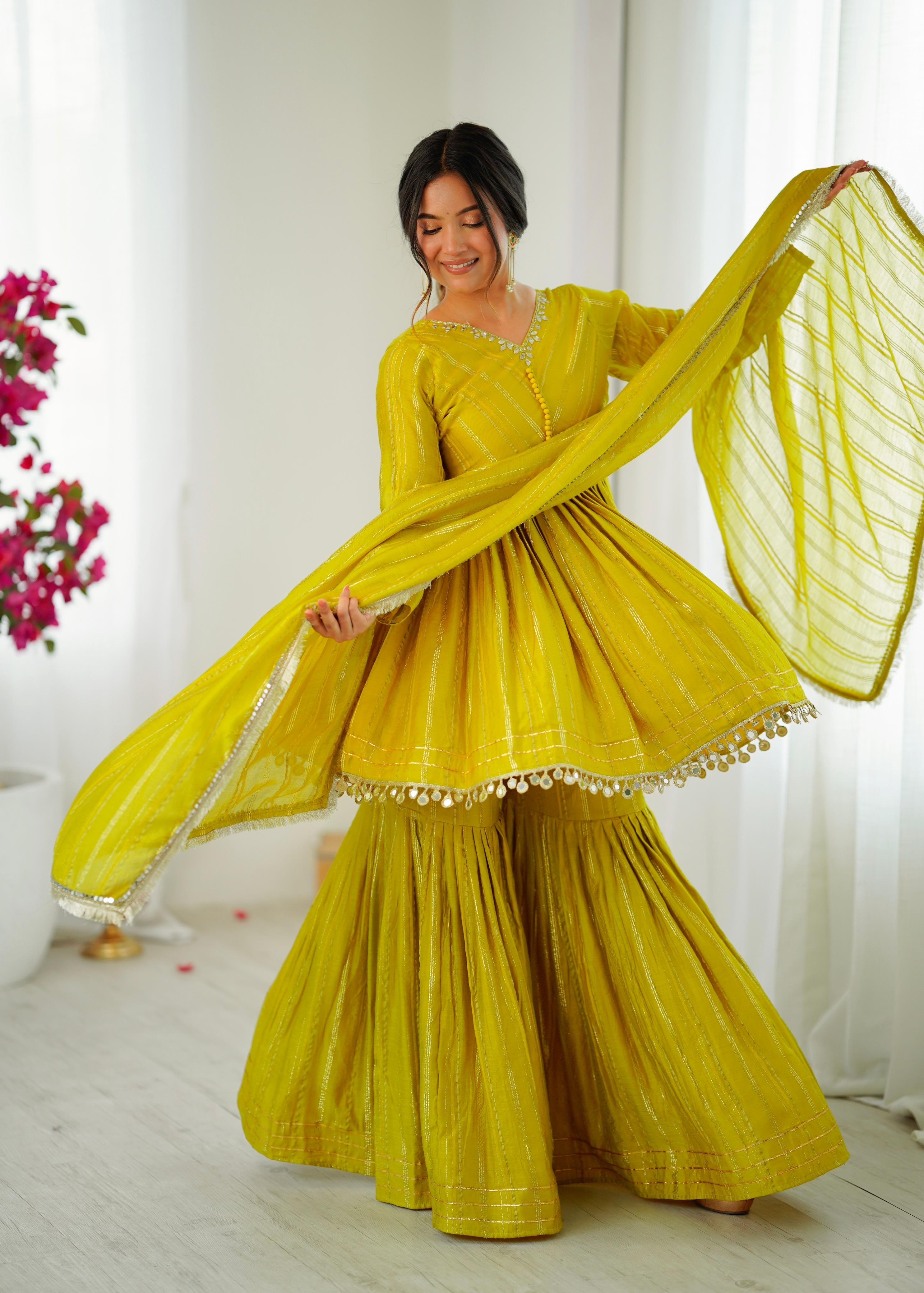 Leheriya Sharara Set 3 piece