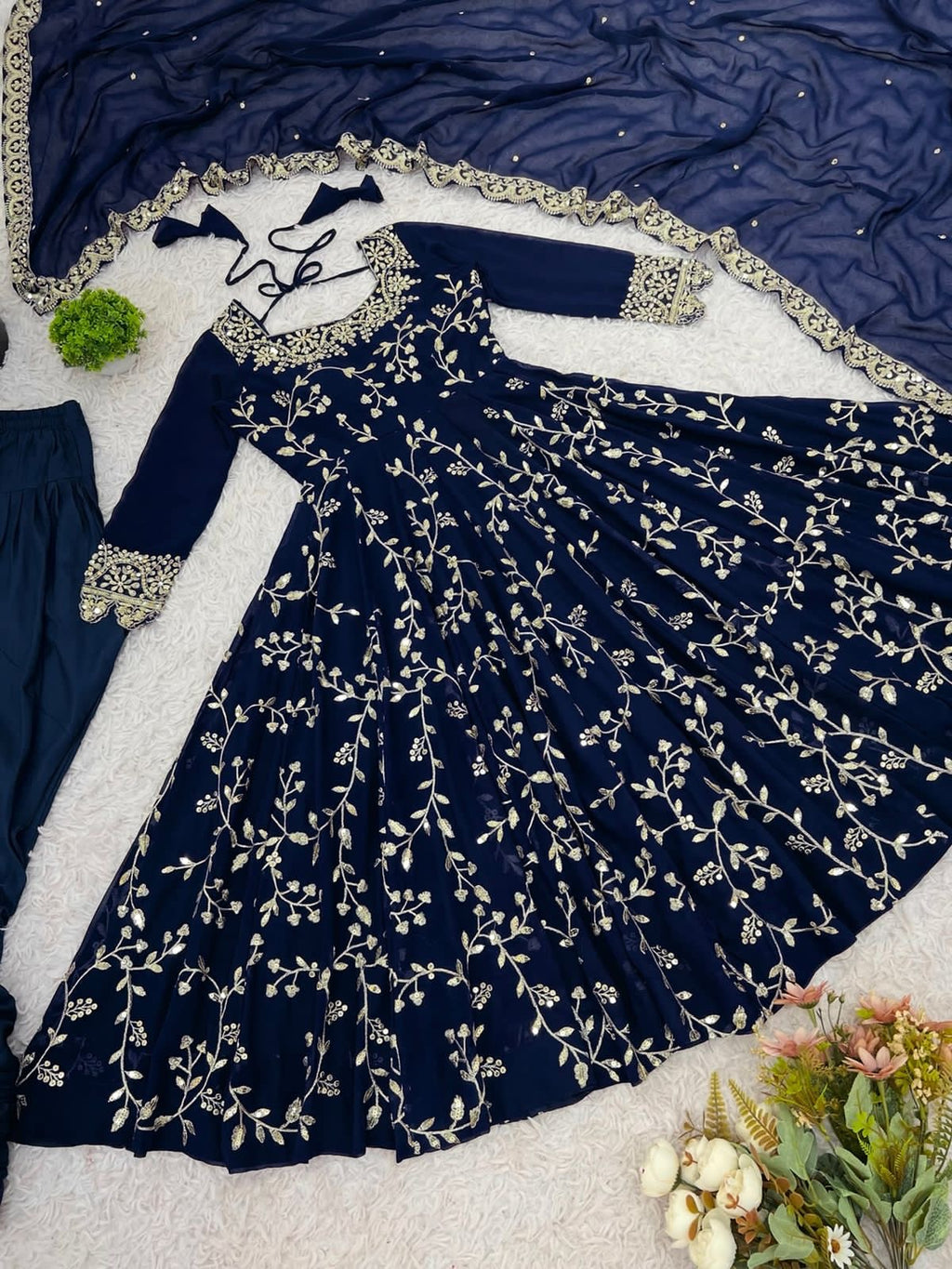 Heavy work Anarkali set