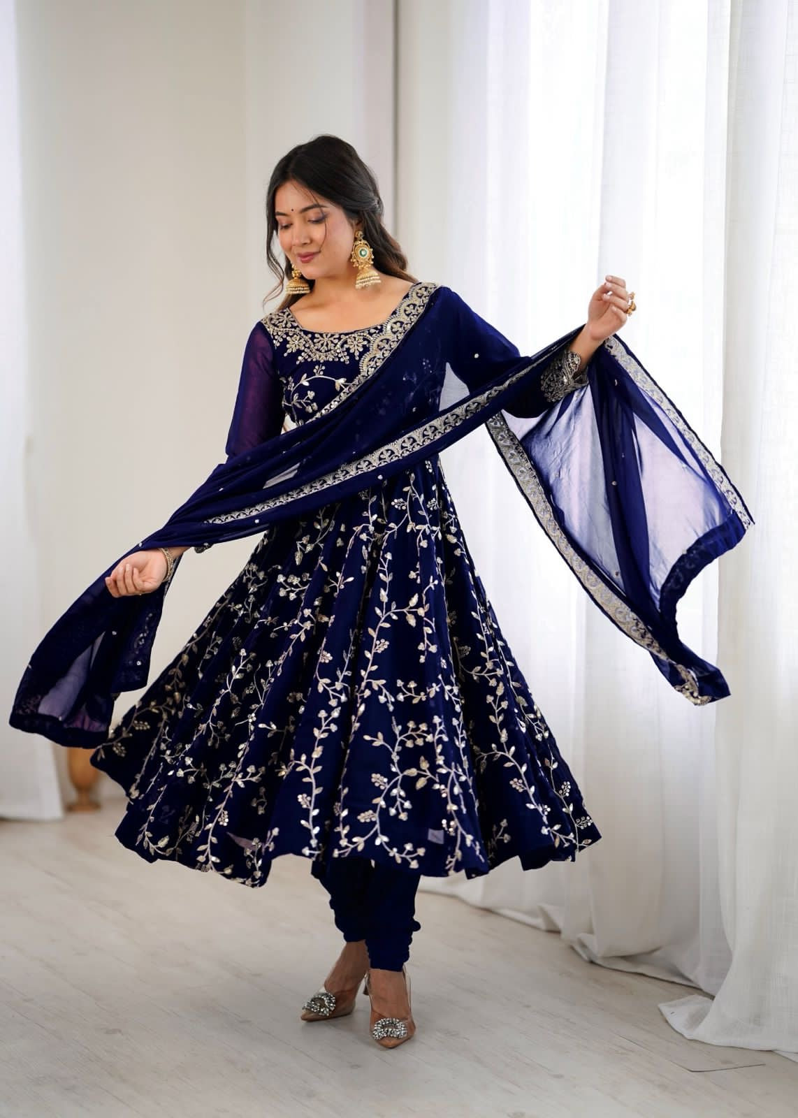 Heavy work Anarkali set