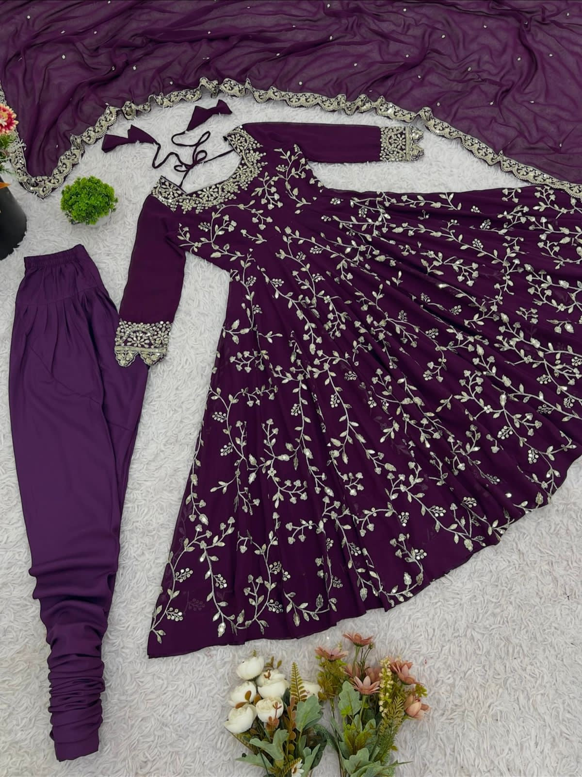 Heavy work Anarkali set