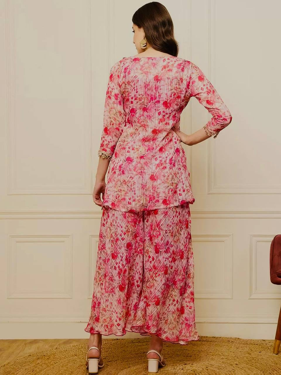 Floral Blouse suit set