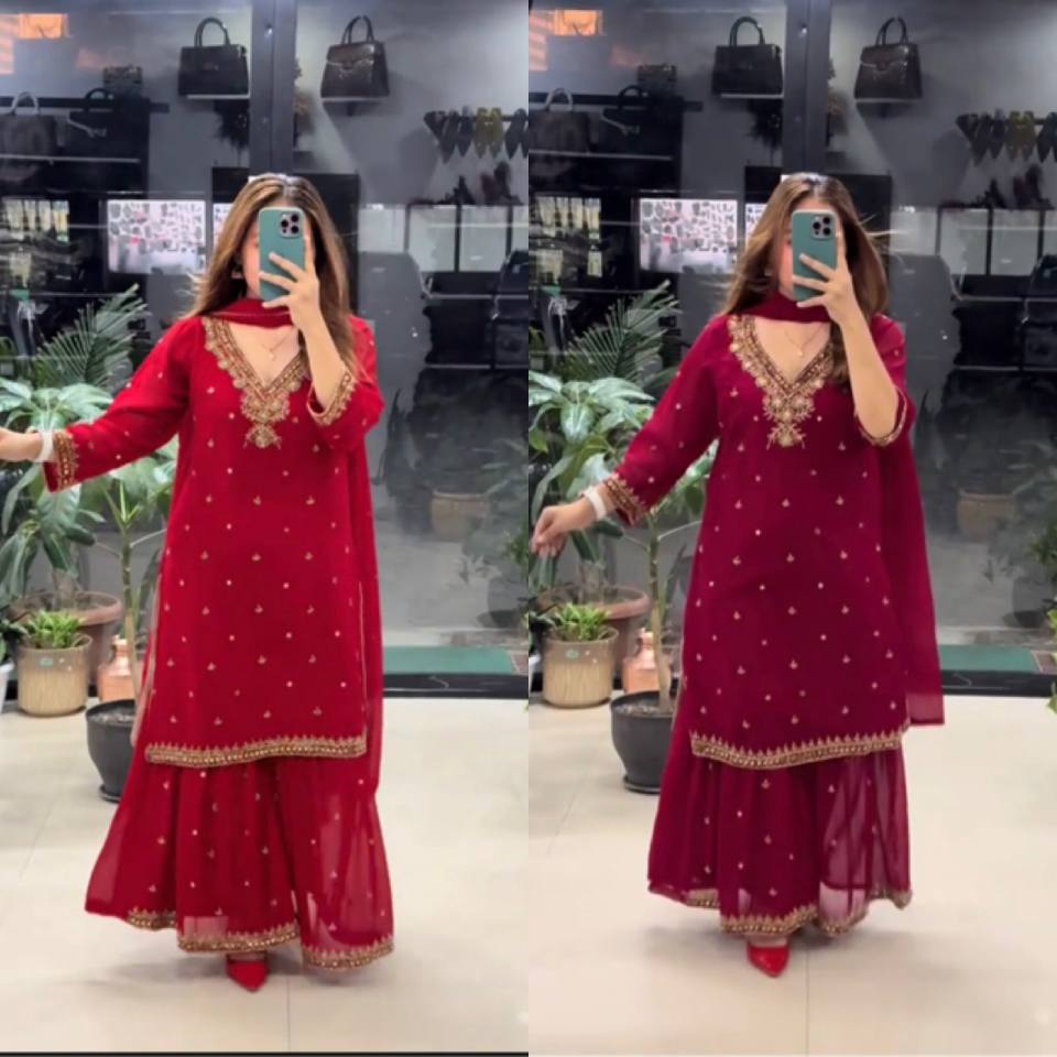 Sharara suit set 3 piece