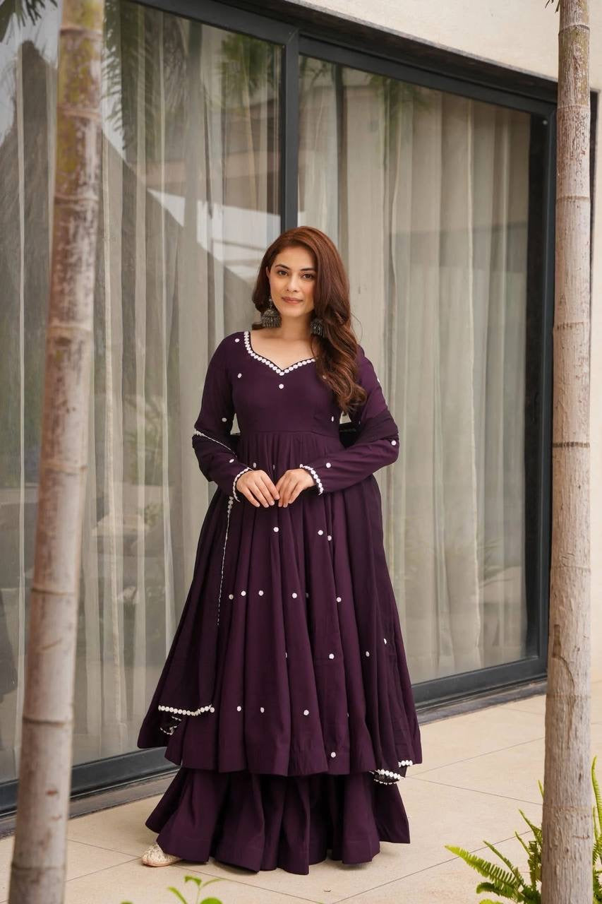 Anarkali duppata with palazzo set