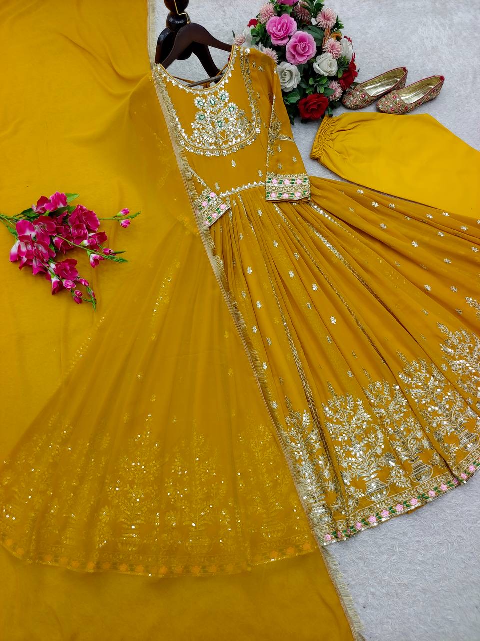 Heavy Anarkali gown set