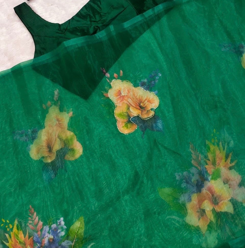Printed Organza Sarees