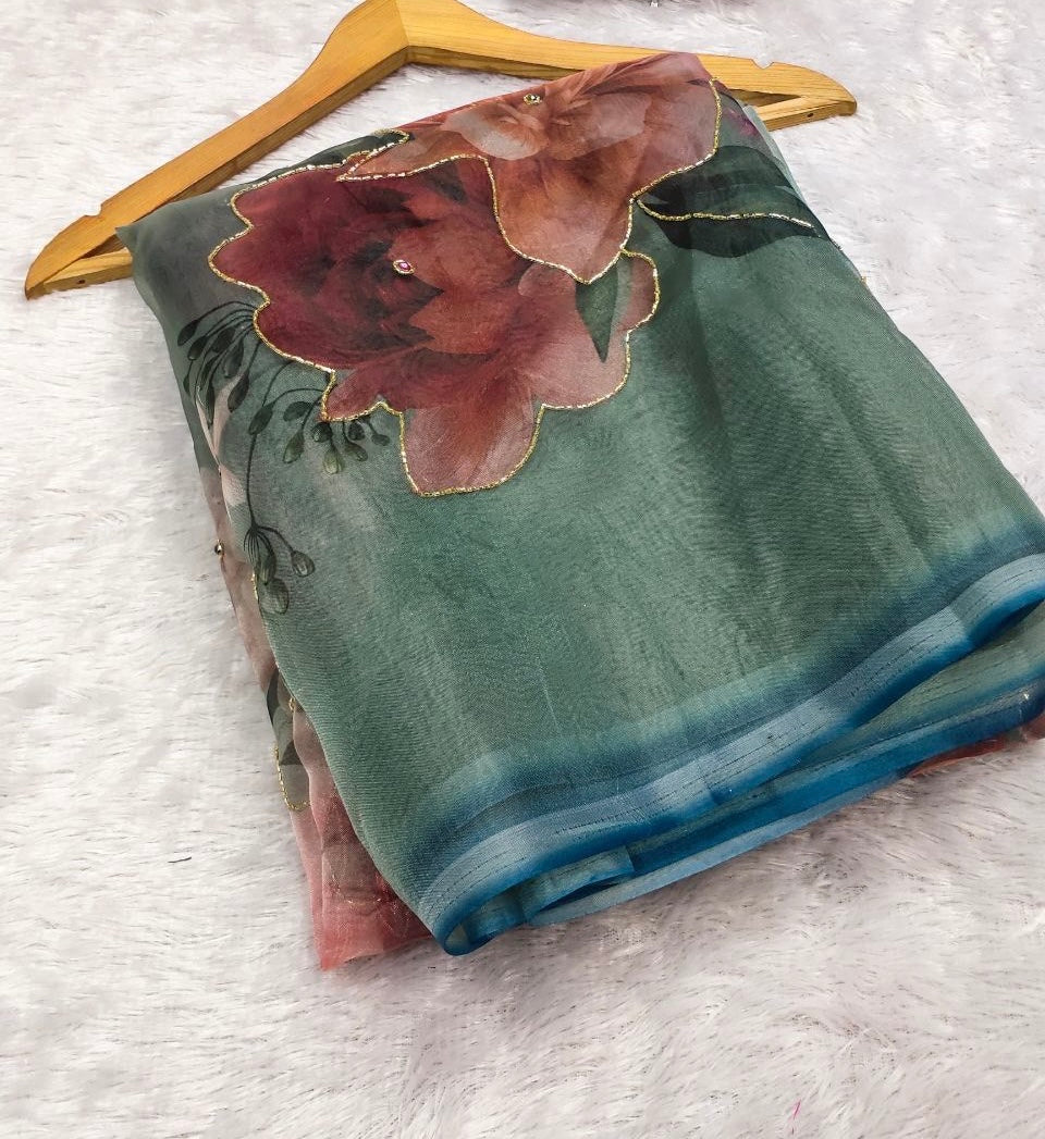 Printed Organza Sarees