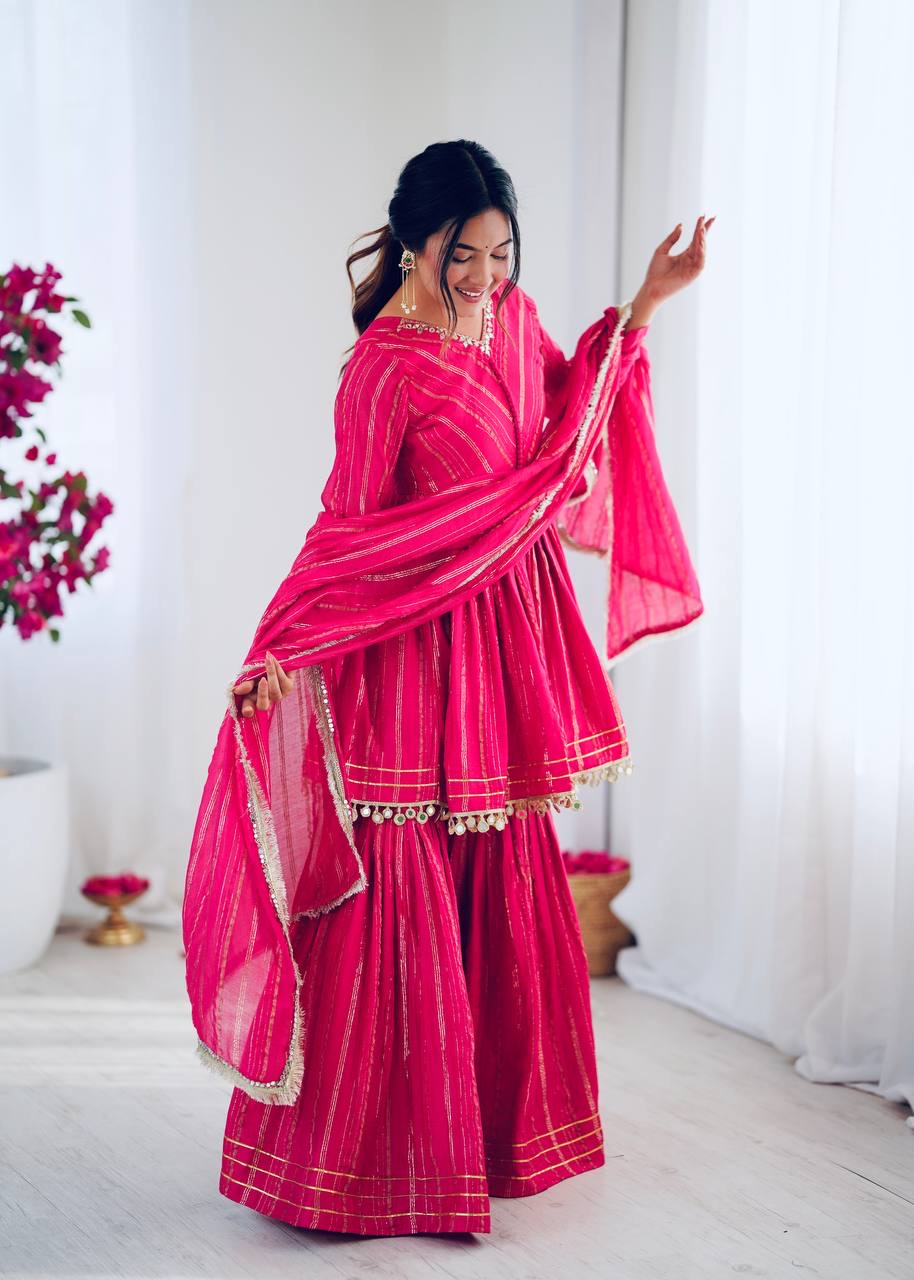 Leheriya Sharara Set 3 piece