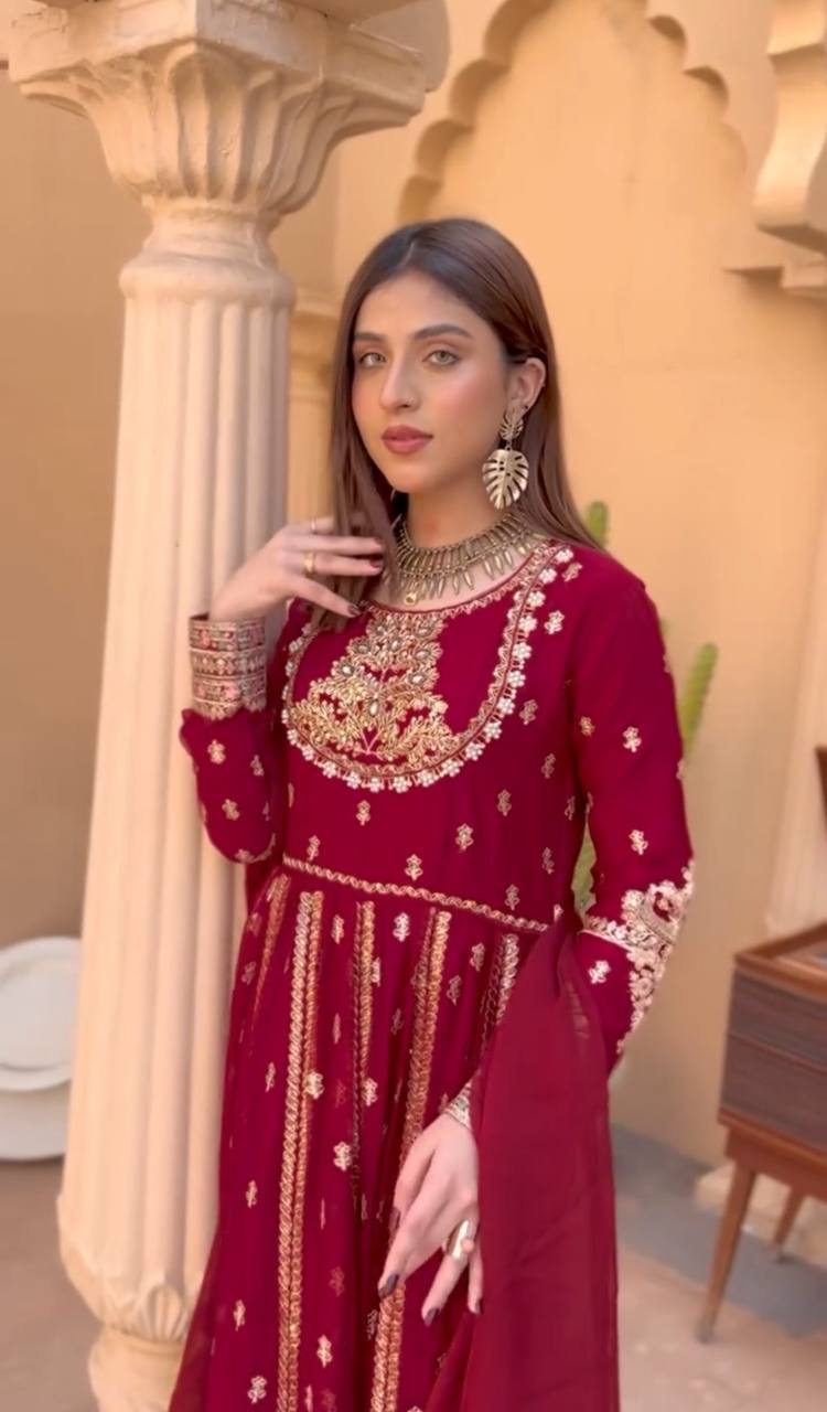 Heavy Anarkali gown set