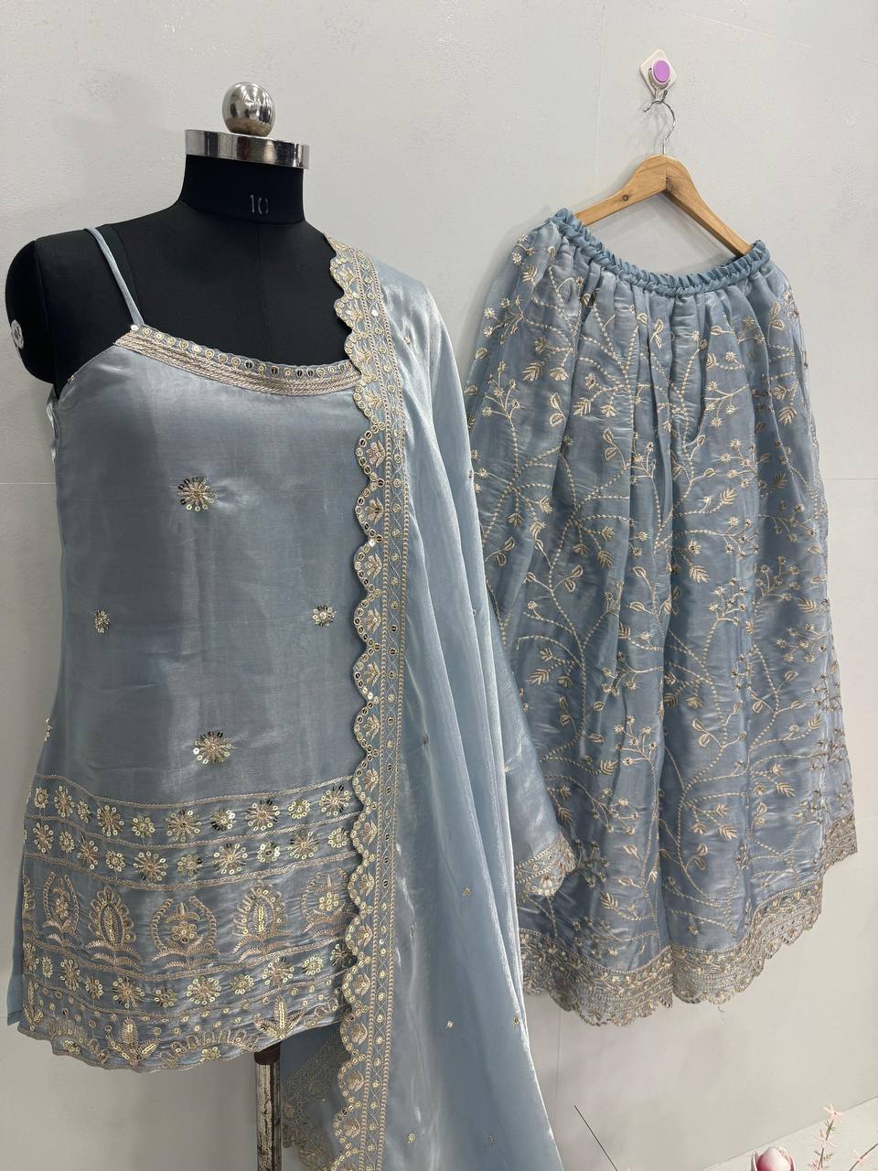 Heavy Sharara set 3 piece