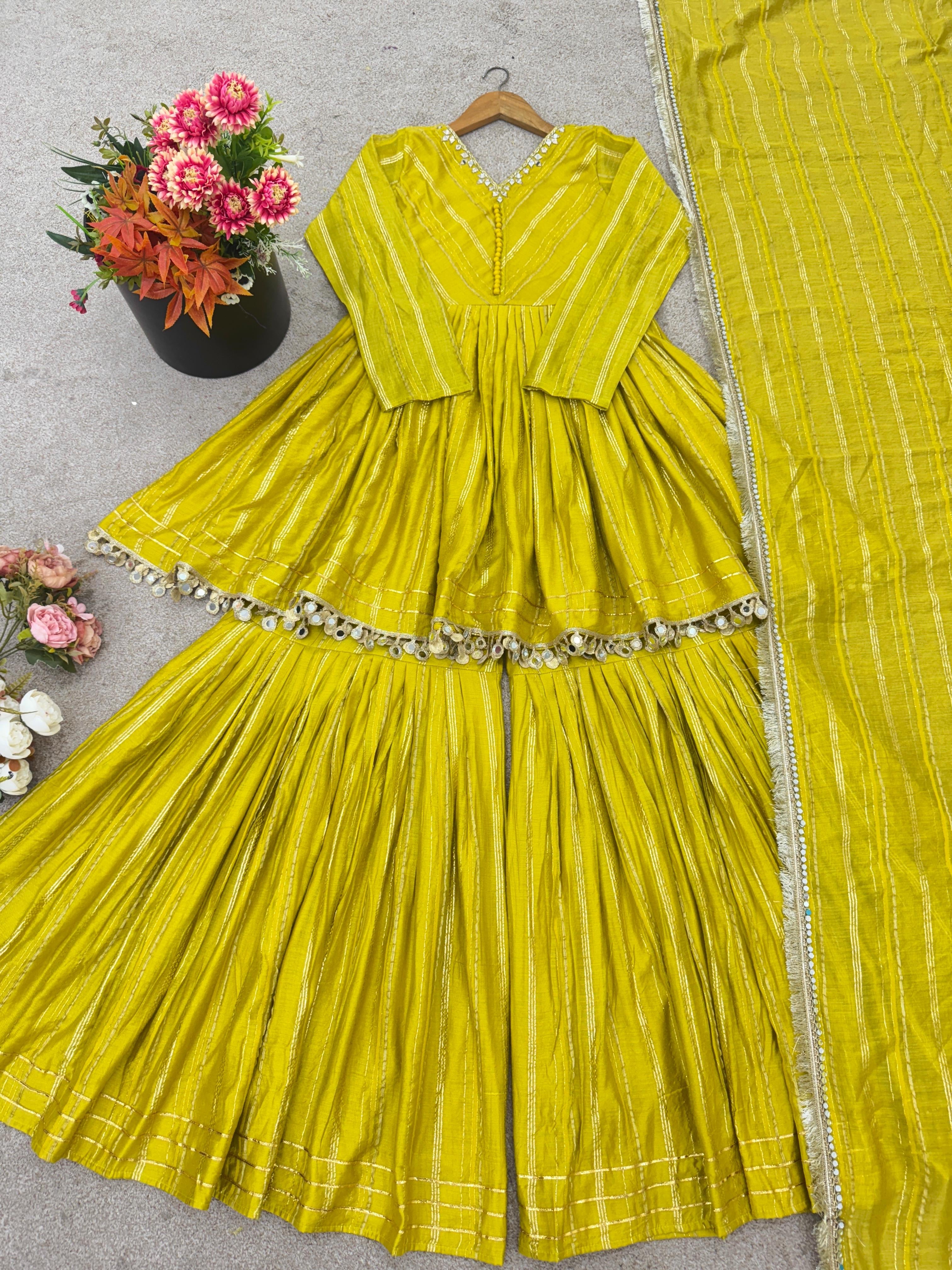 Leheriya Sharara Set 3 piece