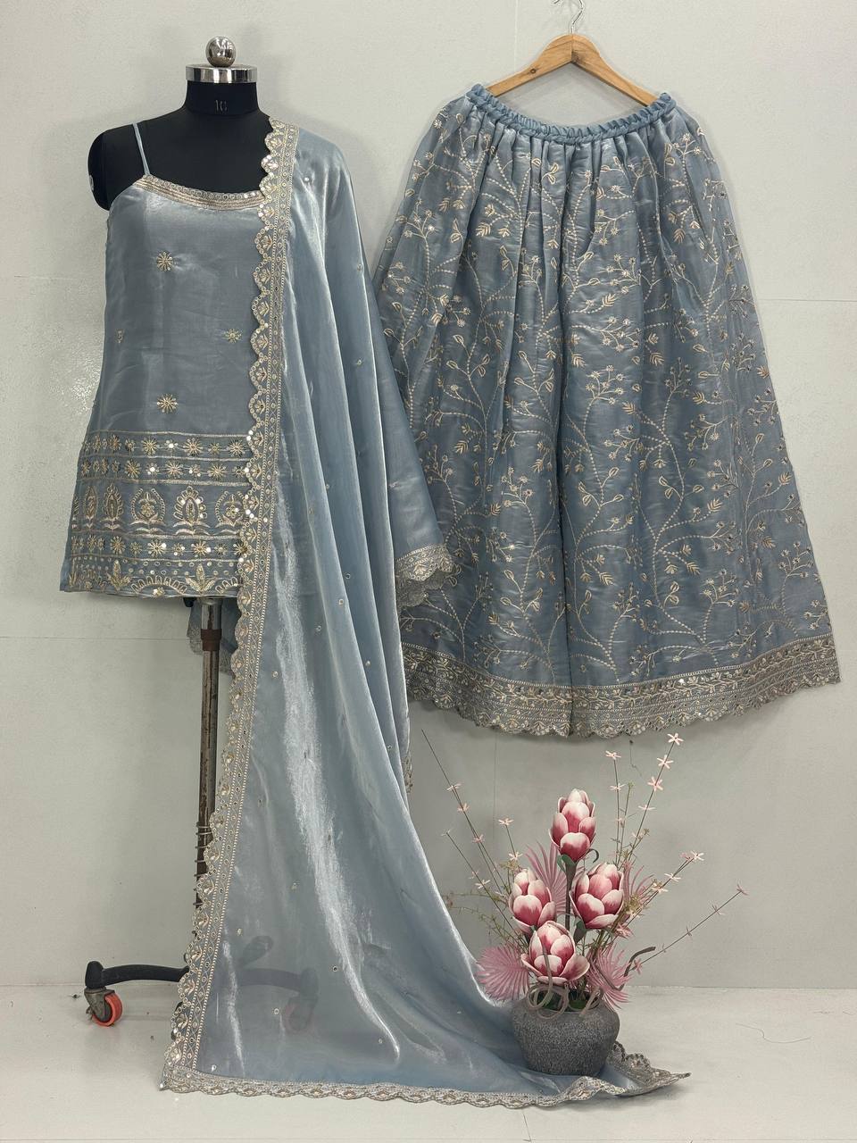 Heavy Sharara set 3 piece