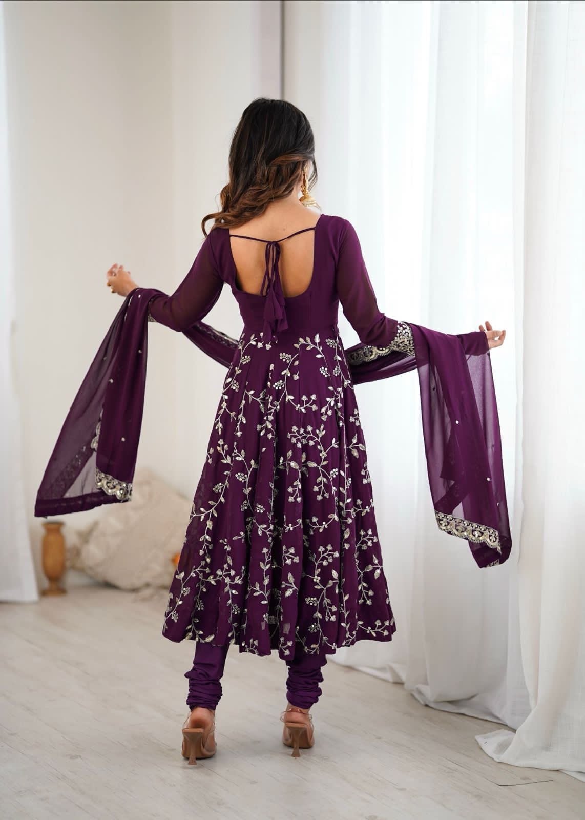 Heavy work Anarkali set