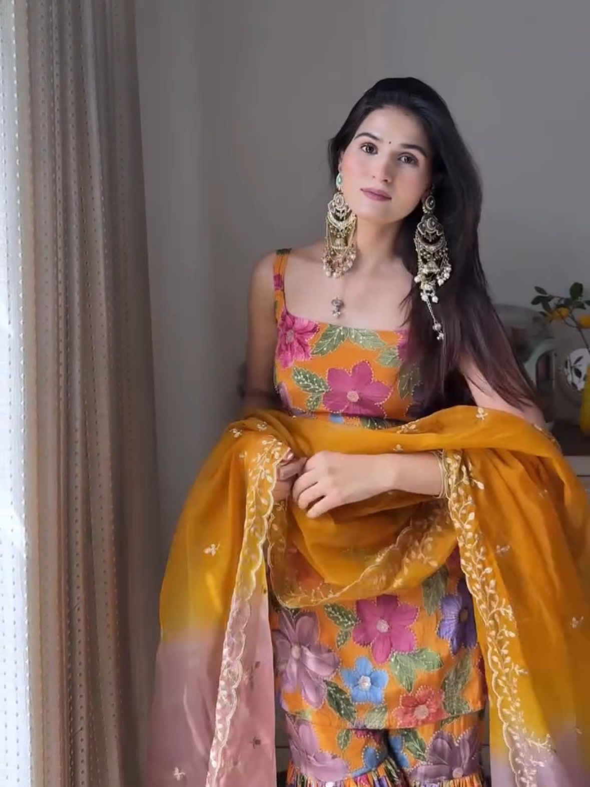 Floral sharara set