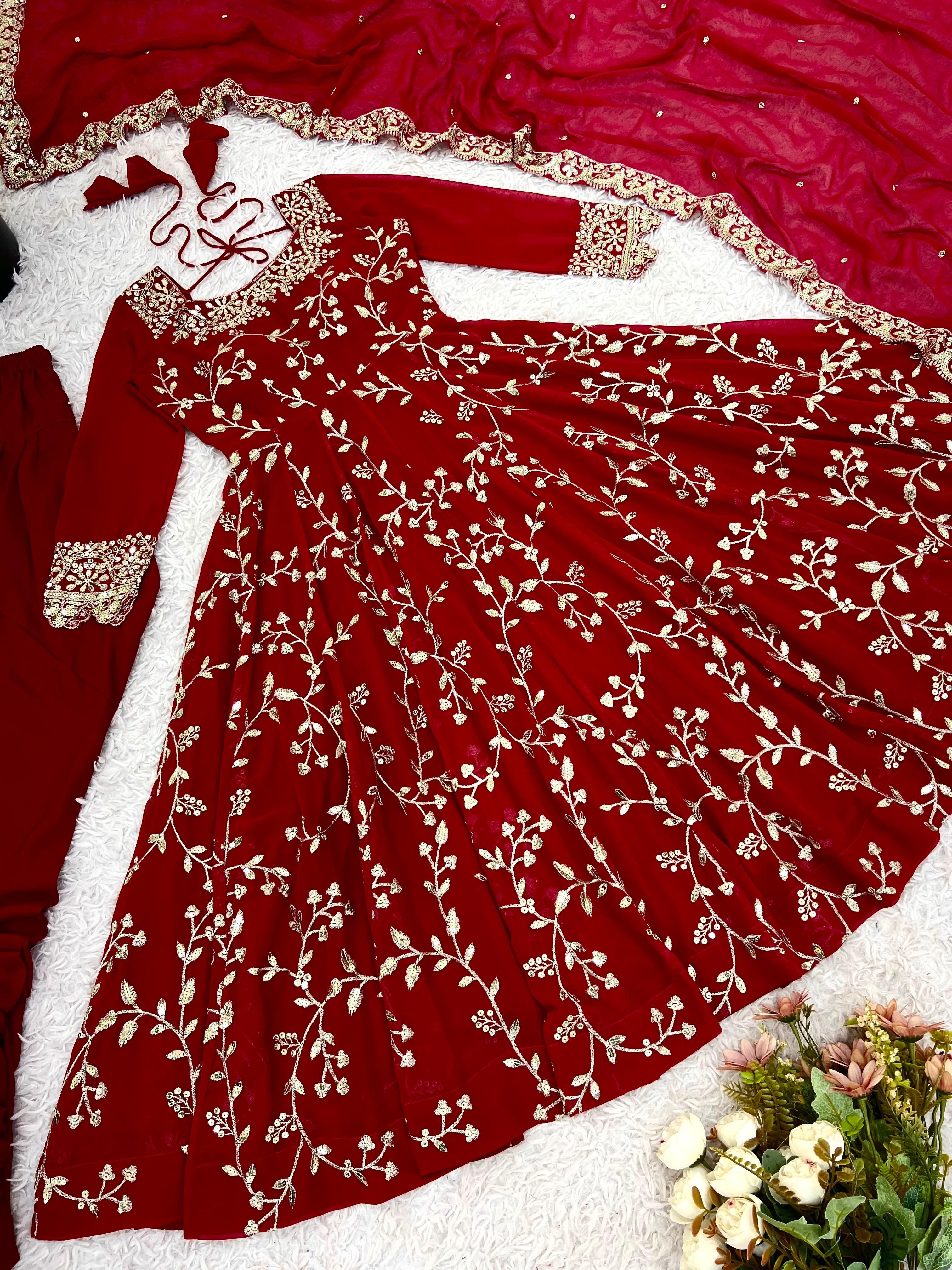 Heavy work Anarkali set