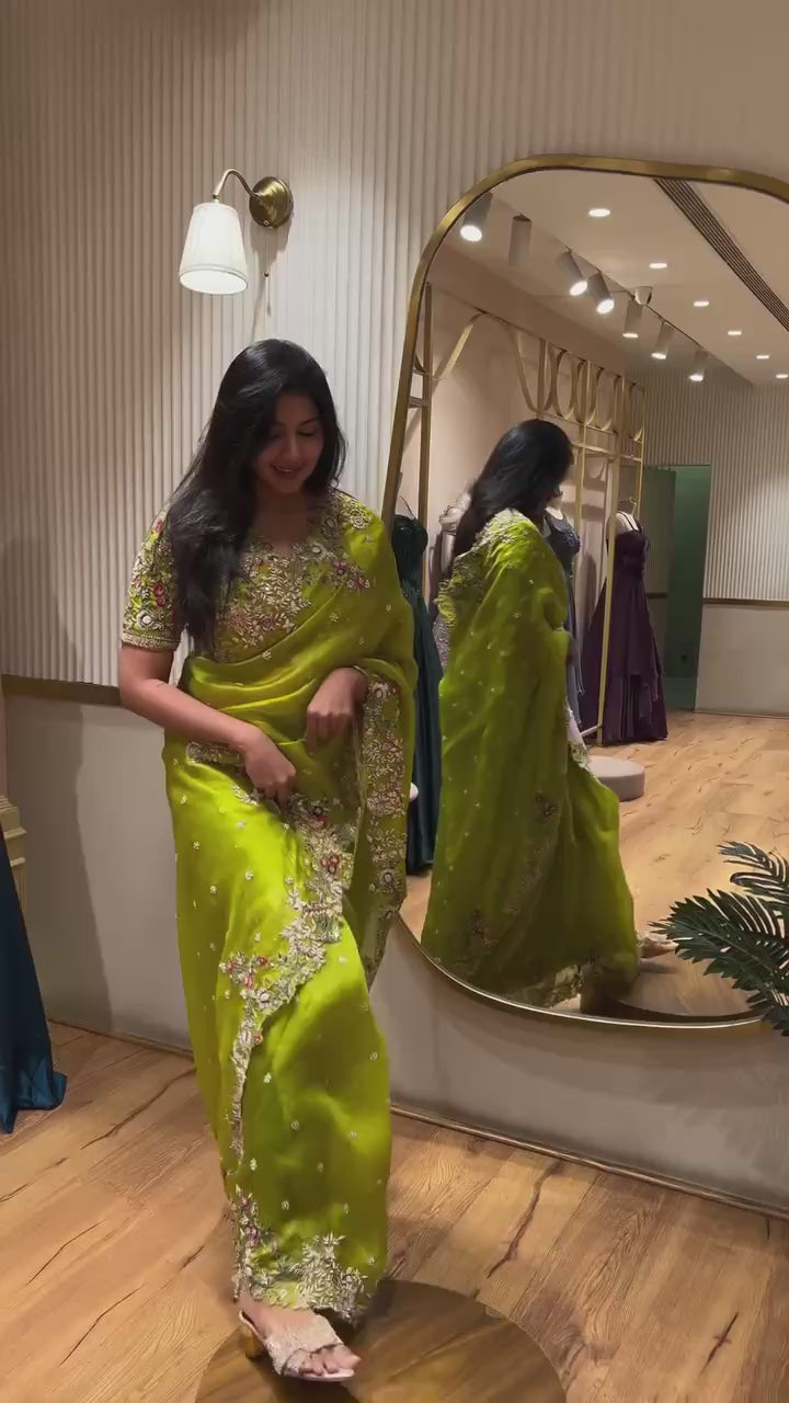 Designer chiffon saree